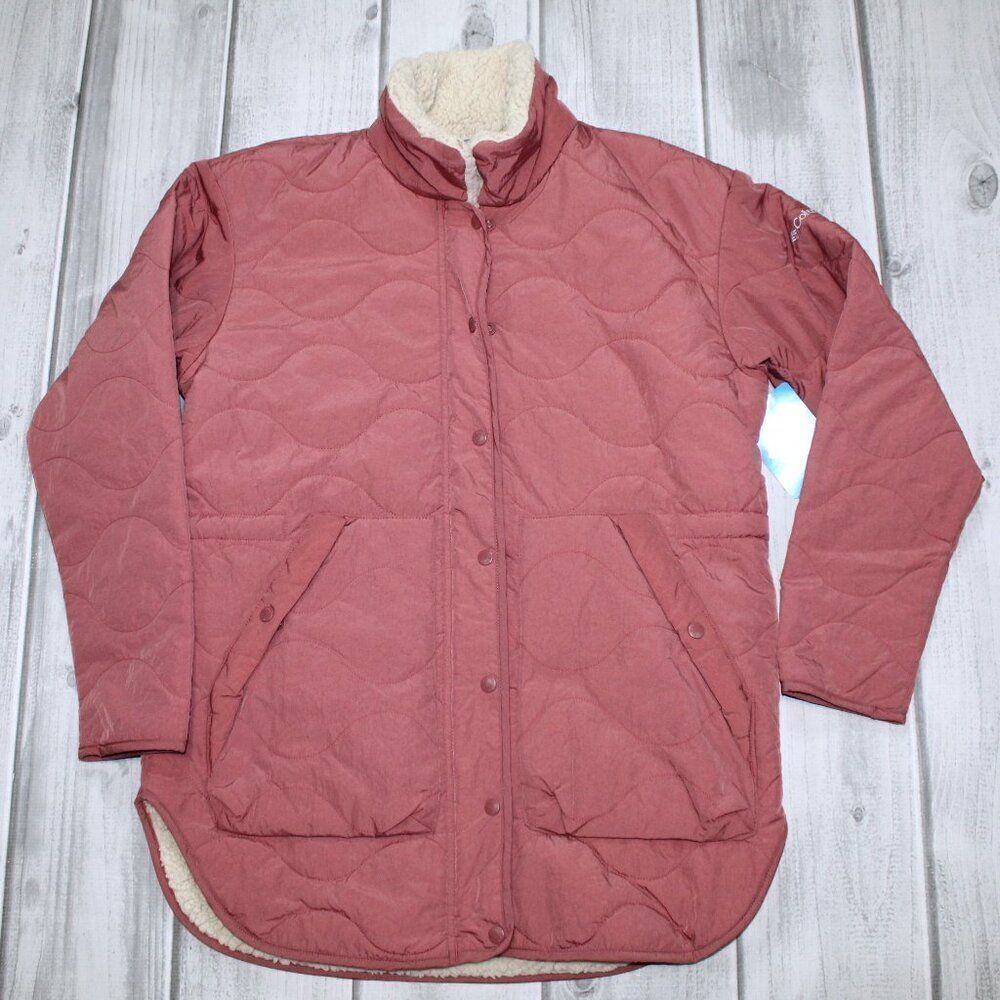 Columbia Women's Rose Pink Quilted Ski Jacket with Sherpa Lining